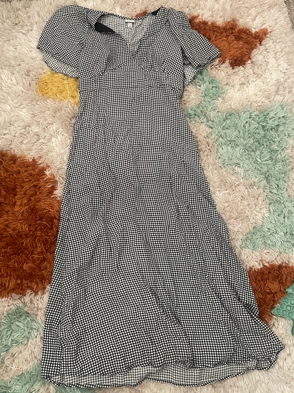 a new day Black & White Gingham Maxi Dress